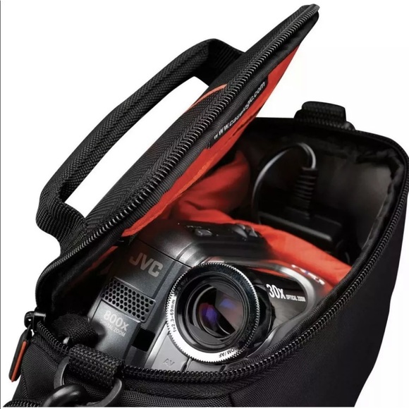 Case Logic Camcorder DSLR Kit Bag Black w/ Side Pockets & Detachable Strap - Picture 5 of 5